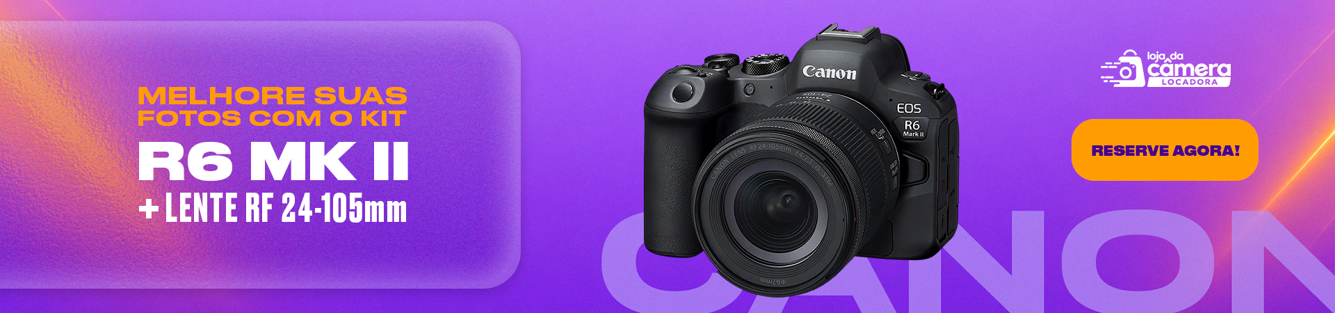 Canon EOS R6 Mark II disponível para locação