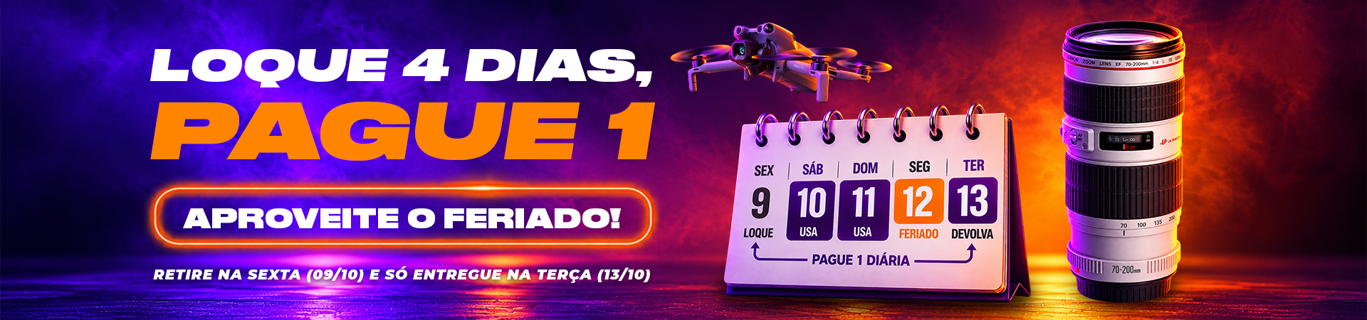 Aproveite o feriado na locadora